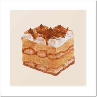 Tiramisu Watercolour design Posters and Art